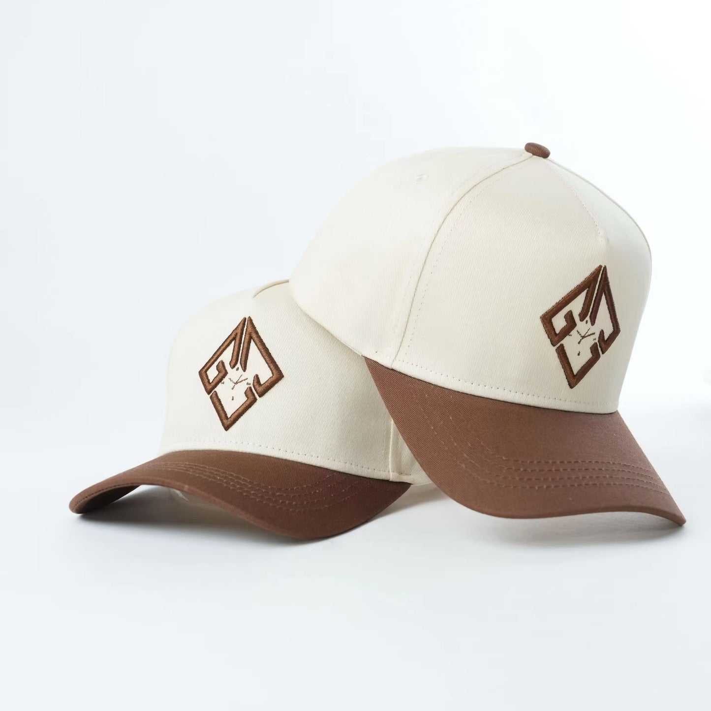 GLJ Signature Hat - Cream & Brown