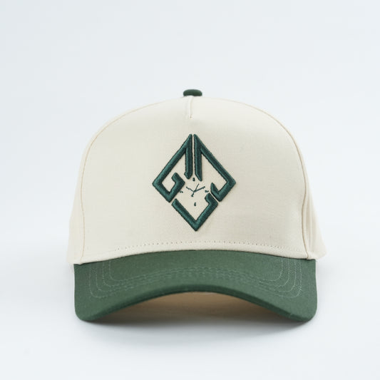 GLJ Signature Hat - Cream & Green